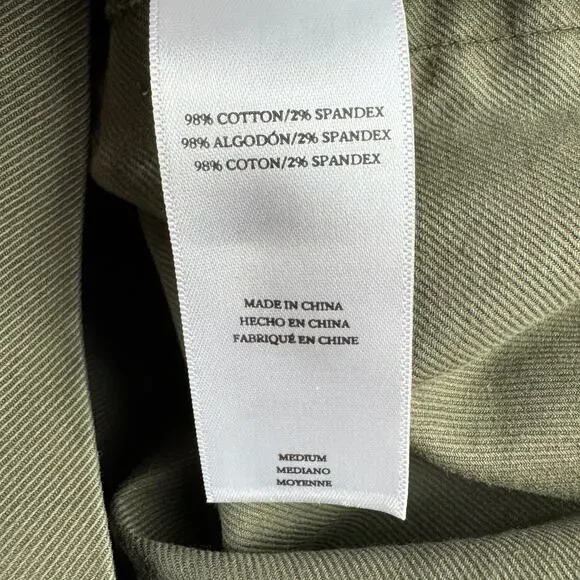 NWT Rails Olive Green Nola Military Utility Skirt Cotton Canvas Belt Size Medium - Picture 13 of 16